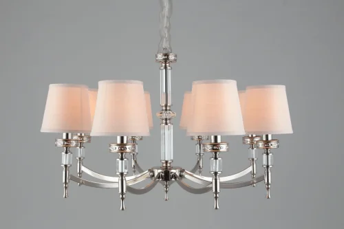 Люстра подвесная Maranza OML-87203-08 Omnilux бежевая на 8 ламп, основание серебряное в стиле классика  фото 7