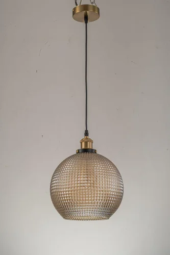 Светильник подвесной Magrello E 1.P6 A Arti Lampadari янтарный 1 лампа, основание золотое в стиле современный 