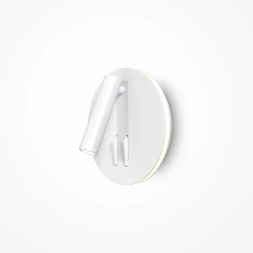 Бра с выключателем LED ios 176 C176-WL-01-6W-W Maytoni белый на 1 лампу, основание белое в стиле современный фото 2