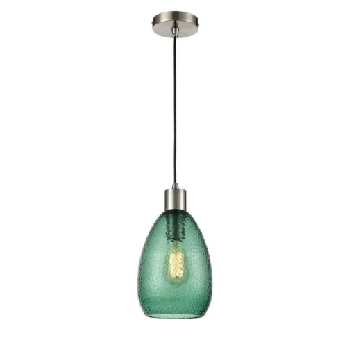 Светильник подвесной Placido 441 VL5055P11 Vele Luce зелёный на 1 лампу, основание матовое никель в стиле современный выдувное фото 2