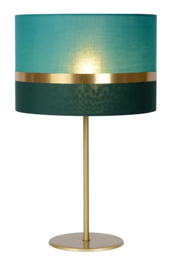 Настольная лампа Extravaganza Tusse 10509/81/33 Lucide зелёная 1 лампа, основание золотое металл в стиле современный 