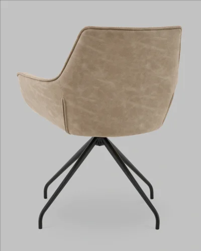 Кресло вращающееся Кимберли рогожка/замша бежевый УТ000041751 Stool Group, бежевый/рогожка замша, ножки/металл/чёрный, размеры - *****мм фото 5