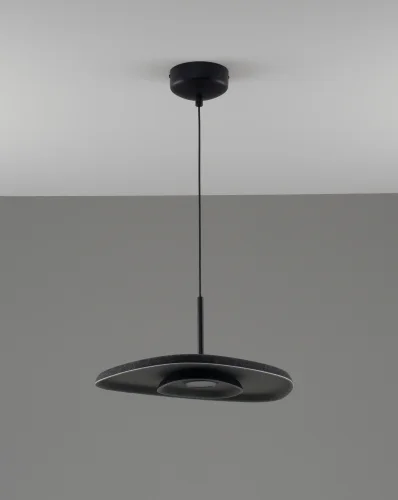 Светильник подвесной LED Agato V11092-PL Moderli чёрный на 1 лампу, основание чёрное в стиле современный лофт 