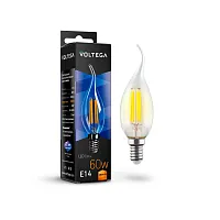 Лампа светодиодная Crystal 7017 Voltega VG10-CW1E14warm6W-F  E14 6вт