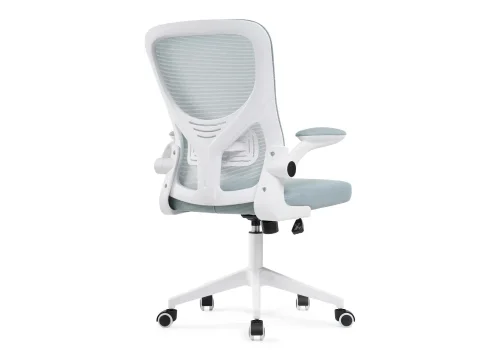Компьютерное кресло Konfi blue / white 15330 Woodville, голубой/сетка ткань, ножки/металл/белый, размеры - *1110***600*660 фото 5