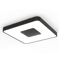 Светильник потолочный LED с пультом Coin 7917 Mantra чёрный белый 1 лампа, основание чёрное в стиле модерн хай-тек с пультом квадраты