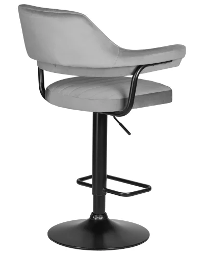 Стул барный набор 2 шт. SET-2 5019_BlackBase-LM CHARLY BLACK, цвет сиденья серый велюр (MJ9-75), цвет основания черный Dobrin, /велюр, ножки/металл/чёрный, размеры - 990*1200***610*540 фото 5 Стул барный набор 2 шт. SET-2 5019_BlackBase-LM CHARLY BLACK, цвет сиденья серый велюр (MJ9-75), цвет основания черный Dobrin, /велюр, ножки/металл/чёрный, размеры - 990*1200***610*540 фото 5