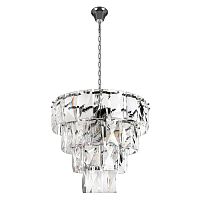 Люстра подвесная Контемпорари / Contemporary 10561/550 Clear LOFT IT прозрачная на 7 ламп, основание хром в стиле современный 