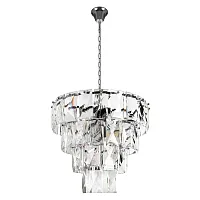 Люстра подвесная Контемпорари / Contemporary 10561/550 Clear LOFT IT прозрачная на 7 ламп, основание хром в стиле современный 