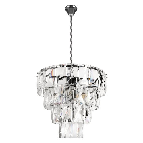 Люстра подвесная Контемпорари / Contemporary 10561/550 Clear LOFT IT прозрачная на 7 ламп, основание хром в стиле современный 