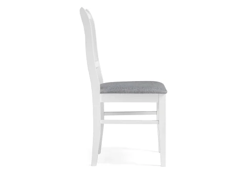 Деревянный стул Мириел белый / серый 527065 Woodville, серый/ткань, ножки/массив березы дерево/белый, размеры - ****450*500 фото 3