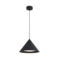 Светильник подвесной LED FR6181PL-L9B Freya чёрный на 1 лампу, основание чёрное в стиле хай-тек современный 