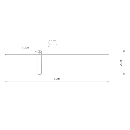 Бра с выключателем LED Impulse Led L 8117-NW Nowodvorski чёрный на 1 лампу, основание чёрное в стиле современный трубочки отражённый свет фото 4