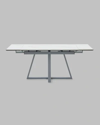 Стол Керас 120-180/80/75, столешница МДФ16/керамика Snow white, подстолье металл серый УТ000041935 Stool Group столешница из фото 2 Стол Керас 120-180/80/75, столешница МДФ16/керамика Snow white, подстолье металл серый УТ000041935 Stool Group столешница из фото 2