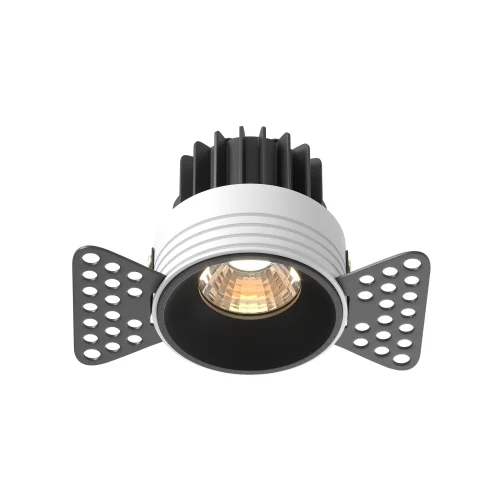 Светильник точечный LED Round DL058-7W3K-TRS-B Maytoni чёрный 1 лампа, основание  в стиле современный для затирки