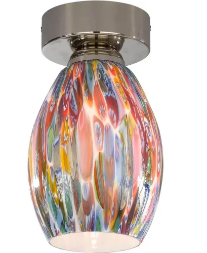 Светильник накладной PL 10009/1 Reccagni Angelo разноцветный 1 лампа, основание никель в стиле современный классический круглый фото 2