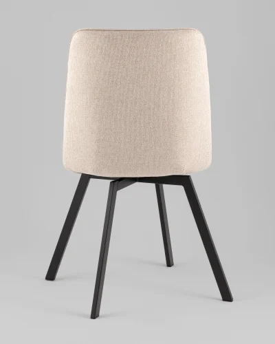 Стул Pleid, вращающийся, кремовый, сиденье УТ000040524 Stool Group, кремовый/рогожка, ножки/металл/чёрный, размеры - *855**** фото 5