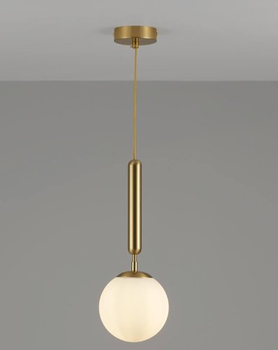 Светильник подвесной Host V2850-1P Moderli белый 1 лампа, основание золотое в стиле современный  фото 2