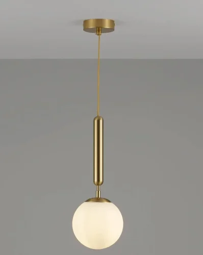 Светильник подвесной Host V2850-1P Moderli белый 1 лампа, основание золотое в стиле современный  фото 2
