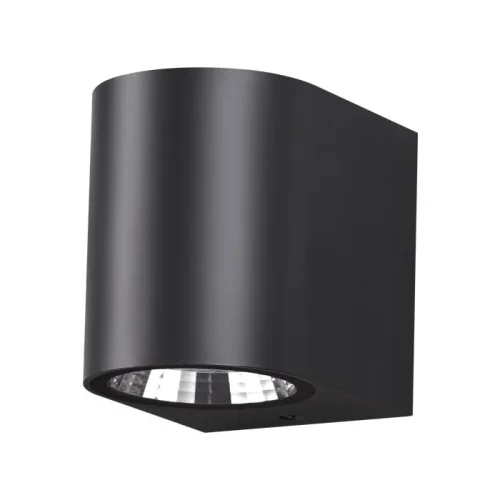 Настенный светильник уличный LED Opal 358294 Novotech уличный IP65 чёрный на 1 лампу, плафон чёрный в стиле современный LED