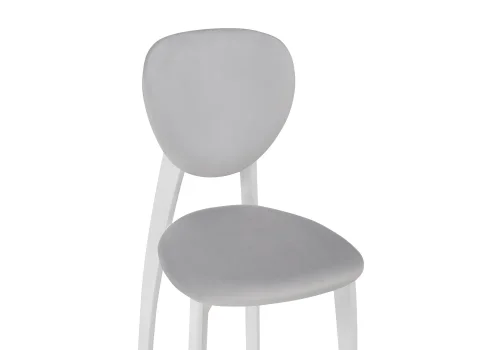 Деревянный стул Вакимо tenerife silver / белый 543596 Woodville, серый/ткань, ножки/массив бука дерево/белый, размеры - ****440*500 фото 5