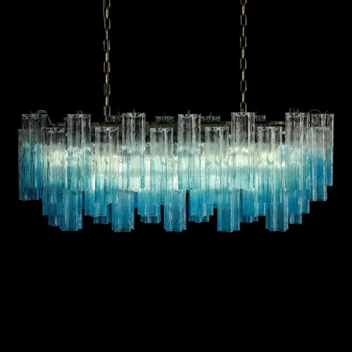 Люстра подвесная Мурано / Murano 10580/1000R Clear blue LOFT IT синяя на 11 ламп, основание бронзовое в стиле современный арт-деко фото 4 Люстра подвесная Мурано / Murano 10580/1000R Clear blue LOFT IT синяя на 11 ламп, основание бронзовое в стиле современный арт-деко фото 4