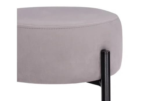 Барный стул Сайпл MR-28 / черный 552098 Woodville, серый/велюр, ножки/металл/чёрный, размеры - ****400*400 фото 4