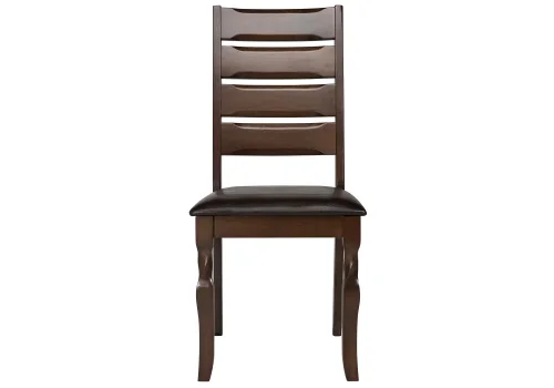 Cтул Венген каппучино 1600 Woodville, чёрный/искусственная кожа, ножки/массив гевеи дерево/коричневый капучино, размеры - ****450*530 фото 3