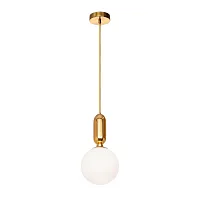 Светильник подвесной Parachilna 9974-A LOFT IT белый 1 лампа, основание золотое в стиле современный шар