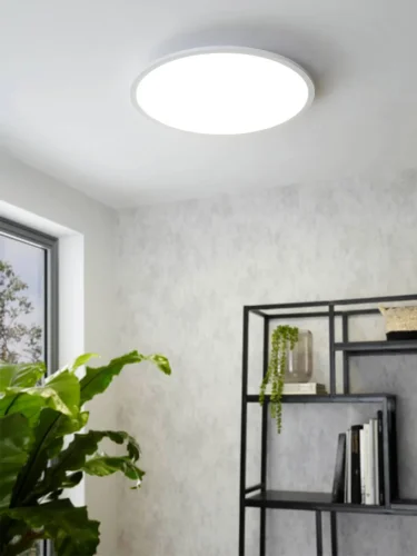 Светильник потолочный LED с пультом Sarsina-A 98209 Eglo белый 1 лампа, основание белое в стиле современный с пультом фото 2