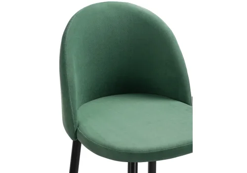Барный стул Амизуре катания изумруд / черный матовый 459858 Woodville, зелёный/велюр, ножки/металл/чёрный, размеры - ****480*530 фото 5