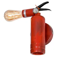 Бра лофт LSP-9544 Lussole без плафона красный 1 лампа, основание красное в стиле лофт стимпанк