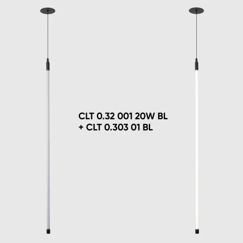 Светильник для модульной системы LED CLT 0.32 001 20W BL Crystal Lux белый на 1 лампу, основание чёрное в стиле современный фото 2