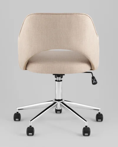 Кресло офисное Кларк, рогожка, бежевый УТ000039442 Stool Group, бежевый/рогожка, ножки/металл/хром, размеры - *880***540*590 фото 4