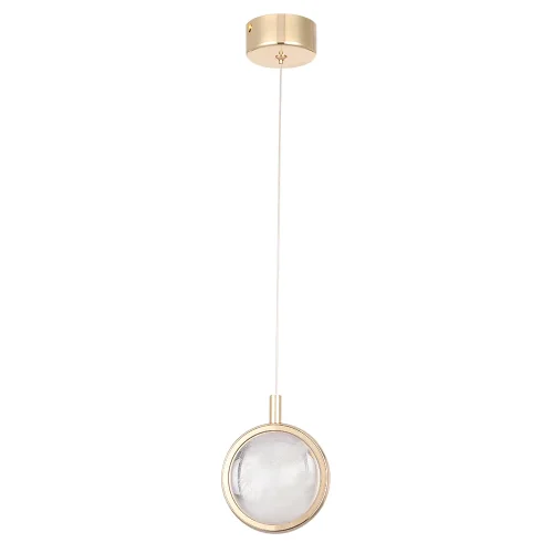 Светильник подвесной LED CIELO SP6W LED GOLD Crystal Lux прозрачный 1 лампа, основание золотое в стиле современный  фото 2