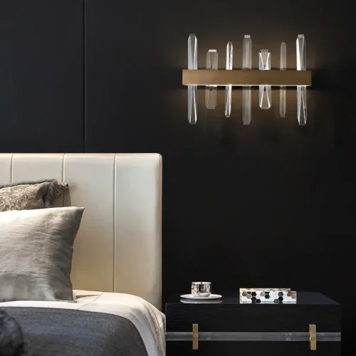 Настенный светильник CAROLA WALL L43 212028-23 ImperiumLoft прозрачный на 1 лампу, основание латунь в стиле современный фото 16