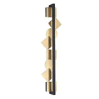 Бра LED Geos 6691/12WL Odeon Light чёрный на 1 лампу, основание чёрное в стиле минимализм отражённый свет