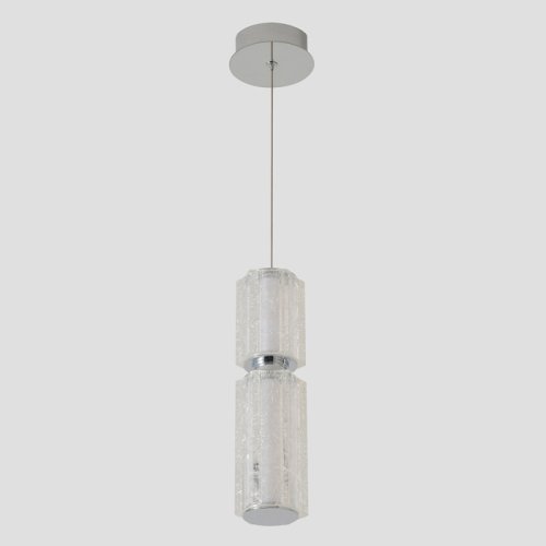 Светильник подвесной ЛЕД ANTIQUE SP23W LED CHROME Crystal Lux белый на 1 лампу, основание хром в стиле классический трубочки фото 2