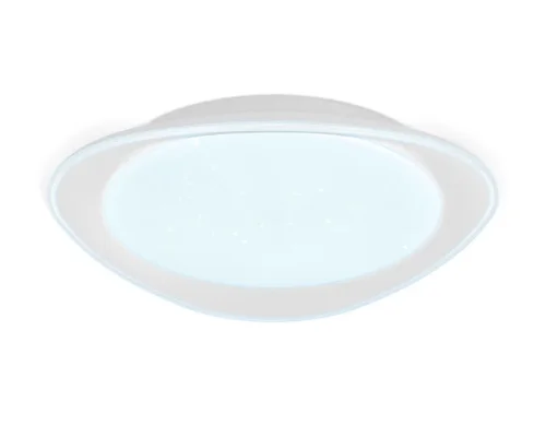 Светильник потолочный LED с пультом Orbital Air FF44 Ambrella light белый на 1 лампу, основание белое в стиле современный хай-тек тарелка с пультом фото 3