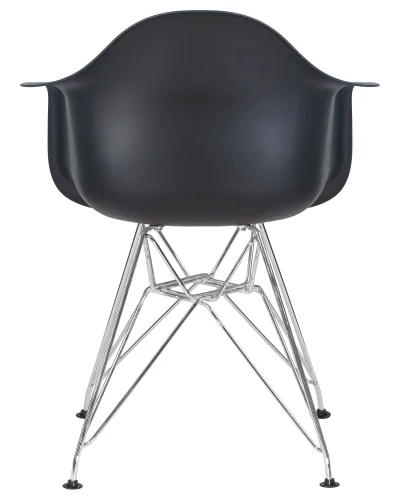 Стул обеденный 620BPP-LMZL DAW CHROME, цвет сиденья черный, цвет основания хромированная сталь Dobrin, чёрный/, ножки/металл/хром, размеры - ****620*645 фото 5