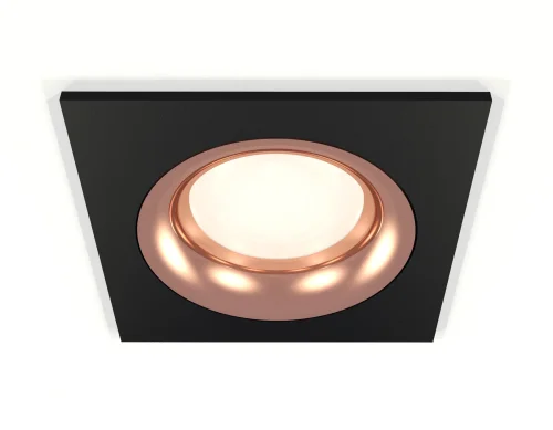 Светильник точечный XC7632006 Ambrella light розовый чёрный 1 лампа, основание чёрное в стиле хай-тек современный 