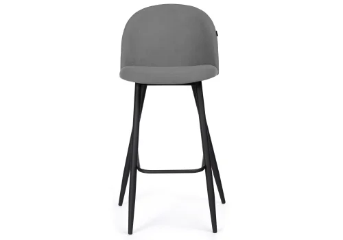 Барный стул Сондре темно-серый / черный 464890 Woodville, серый/велюр, ножки/металл/чёрный, размеры - ****500*600 фото 2