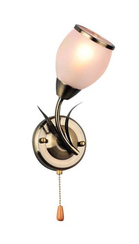 Бра Auxois OML-35821-01 Omnilux белый на 1 лампа, основание бронзовое в стиле современный 