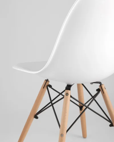 Стул EAMES, белый 4шт. (набор) УТ000036422 Stool Group, /, ножки/массив бука/бежевый, размеры - *815***460*530 фото 10
