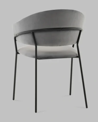 Стул Бруно NEW велюр серый УТ000041621 Stool Group, серый/велюр, ножки/металл/чёрный, размеры - *800**** фото 5