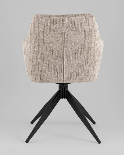 Стул обеденный Enid, светло-коричневый УТ000039273 Stool Group, коричневый/рогожка, ножки/металл/чёрный, размеры - ***** фото 4
