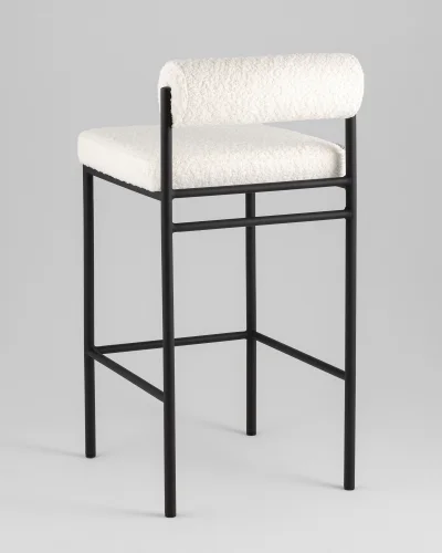 Стул полубарный Балла букле молочный УТ000041907 Stool Group, молочный/букле, ножки/металл/чёрный, размеры - ***** фото 5 Стул полубарный Балла букле молочный УТ000041907 Stool Group, молочный/букле, ножки/металл/чёрный, размеры - ***** фото 5