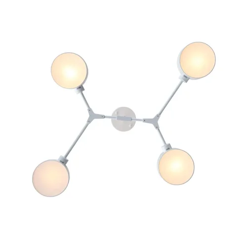 Люстра потолочная Gimento SLE183502-04 Evoluce белая на 4 лампы, основание белое в стиле современный  фото 2