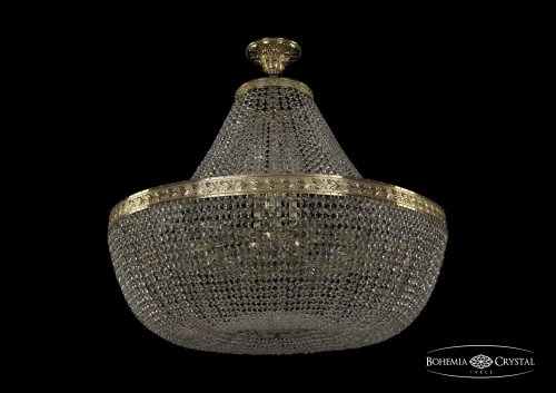 Люстра потолочная хрустальная 19051/H1/80IV G Bohemia Ivele Crystal прозрачная на 22 лампы, основание золотое в стиле классический sp