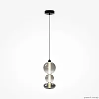 Светильник подвесной LED Futuro MOD307PL-L24B3K Maytoni серый на 1 лампу, основание чёрное в стиле арт-деко современный выдувное